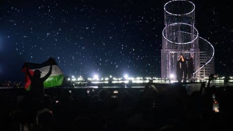 Israeli act Yuval Raphael’s Eurovision performance disrupted by protesters