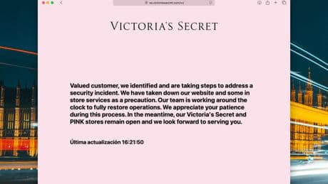 Victoria’s Secret ha sufrido un ciberataque: el gigante de la moda cierra su web mientras aborda el incidente