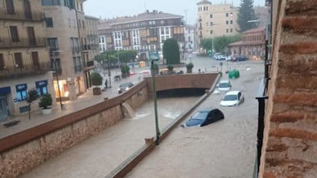 La UME se despliega en Aragón por las fuertes lluvias de las últimas horas