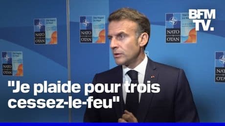 Sommet de l'Otan: la prise de parole d'Emmanuel Macron en intégralité