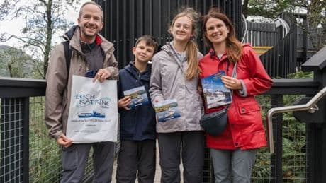 French family are 30,000th visitors to Trossachs attraction in just one year
