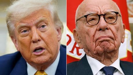 Trump’s ominous warning to Rupert Murdoch and ‘his pile of garbage’ WSJ over Epstein birthday card report