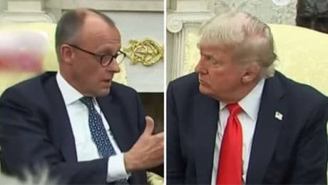 "Bin hier, um darüber zu sprechen": Merz' starker Appell an Trump im Video