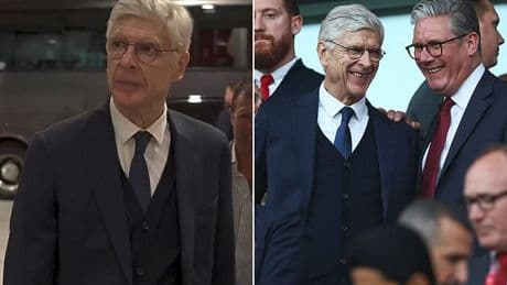 Arsene Wenger sits alongside Prime Minister Keir Starmer in rare return to the Emirates... but the smiles don't last long as Arsenal are beaten by early PSG goal
