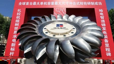 China tiene la turbina de impulso más potente del mundo: genera 500 MW de energía