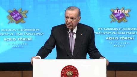Erdoğan, Danıştay töreninde konuştu, PKK'nin fesih kararı hakkında yorum yapmadı