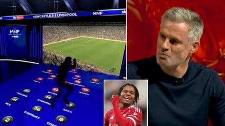 Jamie Carragher goes WILD in Sky Sports studio as Liverpool stun Newcastle with dramatic 100th-minute winner after St James' Park thriller