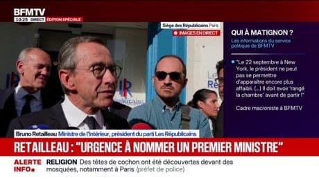 Bruno Retailleau juge "inconcevable" la nomination d'un Premier ministre socialiste