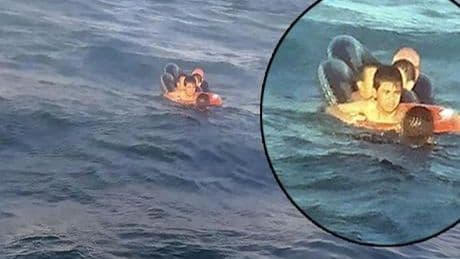 Denizde mahsur kalan 3’ü çocuk, 4 kişi hipotermiye girmek üzereyken kurtarıldı