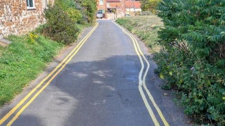 Norfolk village mocked after wobbly yellow lines painted ‘like they were drunk’