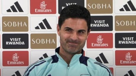 Mikel Arteta reacts to Tottenham reaching Europa League final vs Manchester United