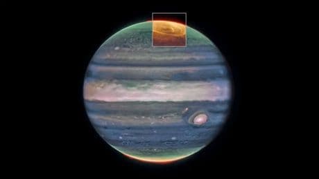 El telescopio espacial James Webb capta auroras en Júpiter &quot;cientos de veces más brillantes que las de la Tierra&quot;