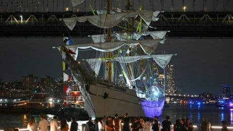 Two dead after Mexican navy ship crashes into Brooklyn Bridge in New York