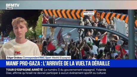 Tour d'Espagne: une manifestation propalestinienne perturbe la dernière étape de la Vuelta à Madrid