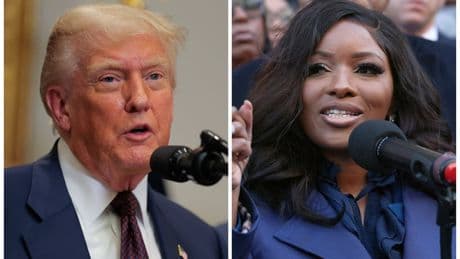 Trump wonders if ‘low IQ’ foe Jasmine Crockett ‘is any relationship to the late, great Davy’ as he rips ‘lost’ Democrats