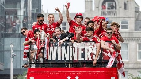 Thelin blown away by Aberdeen support as Dons fans turn out in their thousands to paint the town red in wake of Scottish Cup final triumph