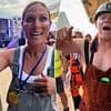 Dungaree-clad Zara Tindall joins her topless husband Mike as they sing while sporting hard hats and swigging beers at exclusive festival (with some VERY a-list company!)