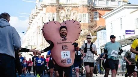 Man dressed as giant testicles to run 500km all over the UK