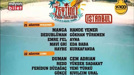 Zeytinli Rock Festivali İstanbul'da