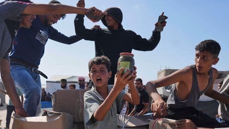 Krieg in Nahost: Medien: Sturm auf Lebensmittel-Verteilzentrum im Gazastreifen