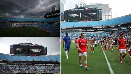 Chelsea game SUSPENDED as Club World Cup fixture is called to a dramatic halt as seven-word weather warning is issued