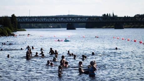 Home of Father Christmas sizzles in record heatwave