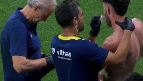 Ruggeri, obligado a cambiarse la camiseta y casi le cuesta caro al Atlético