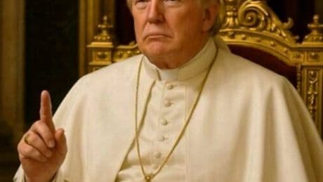 Donald Trump posts bizarre AI picture of him as POPE after joking he would be ‘top choice’ for next Pontiff