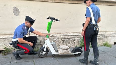 Tourist caught by Rome police with 30kg marble artefact on electric scooter ‘for souvenir’
