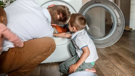I was a firefighter for 17 years, and I now use those skills as a stay-at-home dad. Laundry sometimes feels like an emergency.