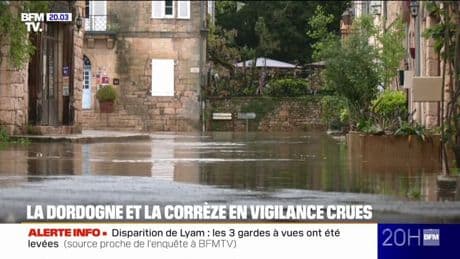 Crues en Dordogne: les images impressionnantes de la montée des eaux