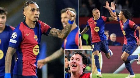 Raphinha breaks Lionel Messi's long-standing Barcelona record in the Champions League - as Brazilian's brilliant season continues during semi-final showdown against Inter Milan