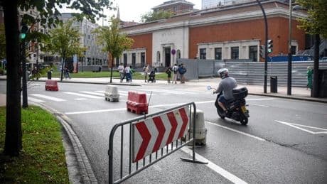 Bilbao prepara la obra para recortar la rotonda y dar más espacio al Bellas Artes