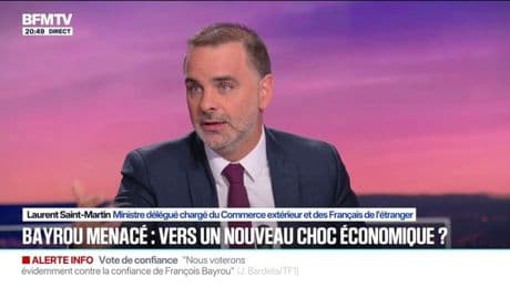Vote de confiance du 8 septembre: Laurent Saint-Martin, ministre délégué chargé du Commerce extérieur estime que le Parti socialiste "ferme la porte au débat"