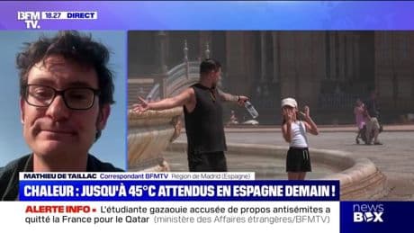 L'Espagne suffoque à cause d'une nouvelle vague de chaleur, avec des températures qui atteindront les 45°C