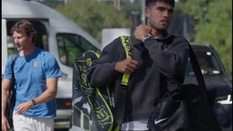 Carlos Alcaraz se entrenó en Roma con el italiano Flavio Cobolli