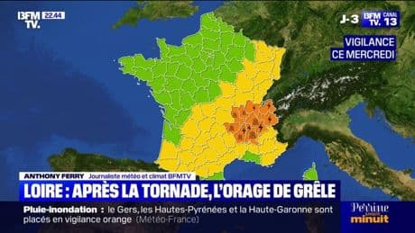 Orage et grêle: neuf départements placés en vigilance orange pour la journée de mercredi