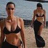 Kim Kardashian brushes aside son Saint's hacking drama as she rocks skimpy bikini on beach trip
