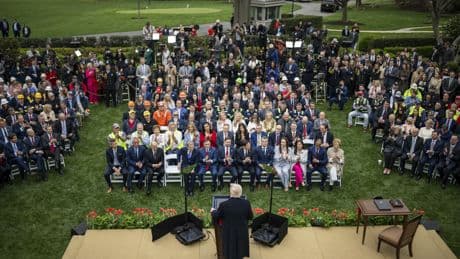 Reformas Trump: guirnaldas dorados y un jardín sin césped