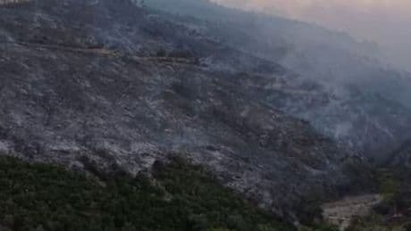 Bursa’daki yangın bölgesi dronla görüntülendi
