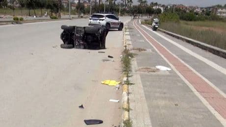 Takla atan ATV'deki 2 kişi hayatını kaybetti