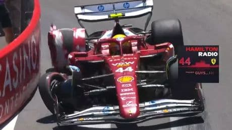 Lewis Hamilton crash sees Monaco GP session called off early as Charles Leclerc swears
