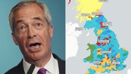 Map shows where Reform could win 271 seats in next election – check your area