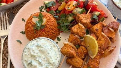 Rezept für Toufláki, griechisch inspirierte Spieße als Fleischersatz – für 1,60 Euro