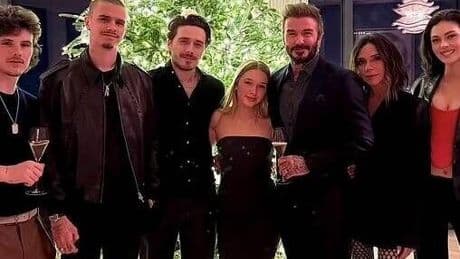 David and Victoria Beckham look happy in last family photo before Brooklyn and Nicola feud