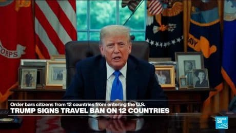 Trump announces US travel ban on 12 countries