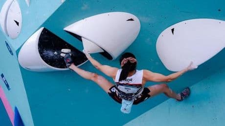 Chaehyun Seo, una estrella de la escalada mundial sobre el muro de Alcobendas