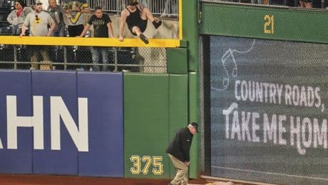The man who fell over a railing at PNC Park is in critical condition. Police say it was an accident