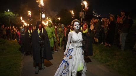 Thousands gather on Calton Hill for Beltane Fire Festival