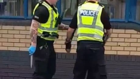 Chilling images show huge blade seized by cops at bus station as teen boy charged